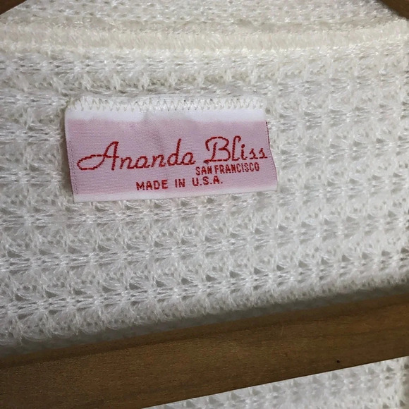 Vintage 80s Cozy Knit Open Slouchy Waffle Knit Cardigan Patch Pocket Sweater - Picture 7 of 9